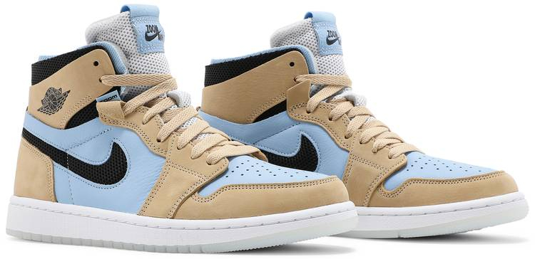 Wmns Air Jordan 1 High Zoom Comfort High  Psychic Blue Sesame  CT0979-400 - vstockx