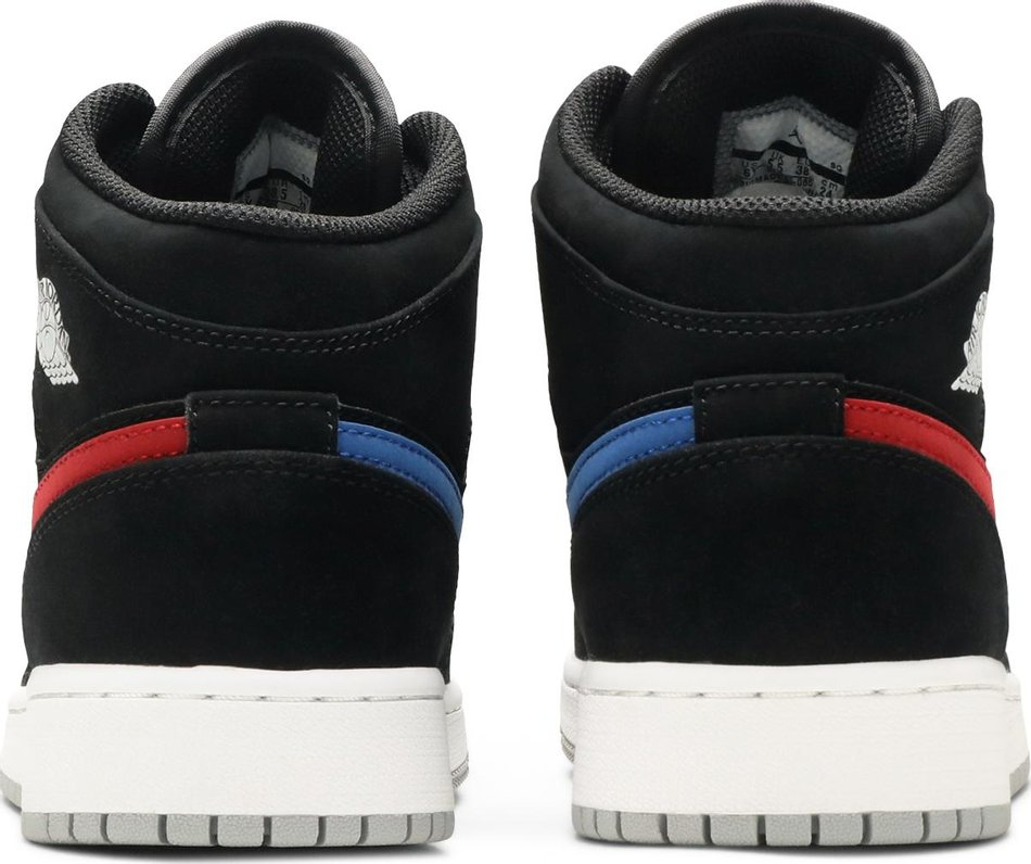 Air Jordan 1 Retro Mid GS  Black University Red  554725-065 - vstockx