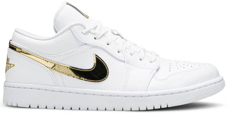 Wmns Air Jordan 1 Retro Low  White Metallic Gold  CZ4776-100 - vstockx