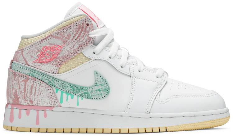 Air Jordan 1 Mid SE GS  Ice Cream  DD1666-100 - vstockx