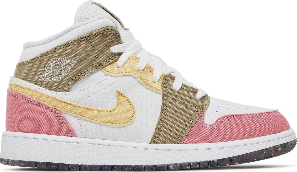 Air Jordan 1 Mid SE GS  Pastel Grind  DJ0338-100 - vstockx