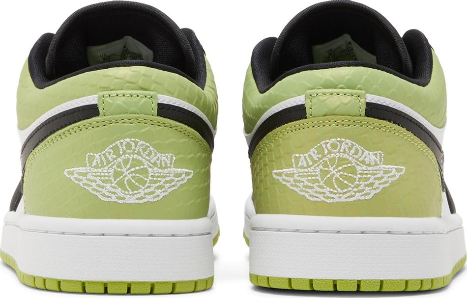 Wmns Air Jordan 1 Low SE  Vivid Green Snakeskin  DX4446-301 - vstockx