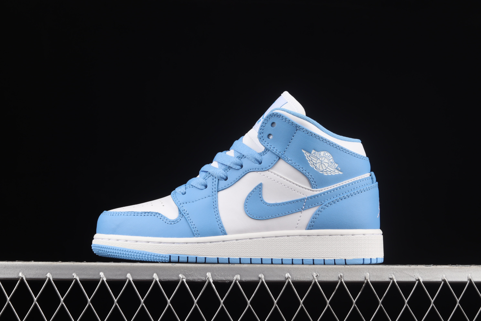 Air Jordan 1 Mid University Blue White Shoes 554725-106 - vstockx