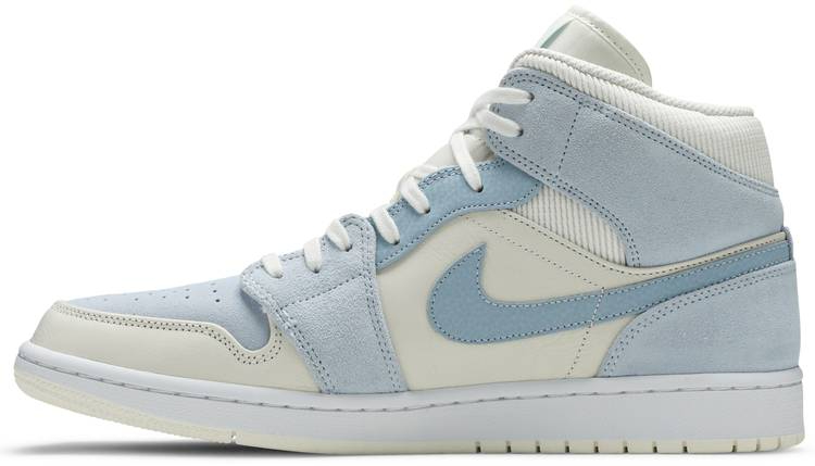 Air Jordan 1 Mid SE  Sail Light Blue  DA4666-100 - vstockx
