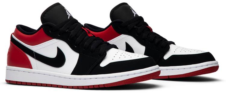 Air Jordan 1 Low  Black Toe  553558-116 - vstockx