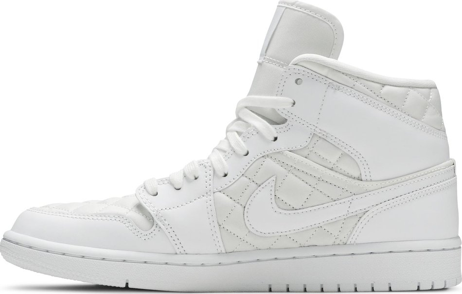Wmns Air Jordan 1 Mid SE  White Quilted  DB6078-100 - vstockx