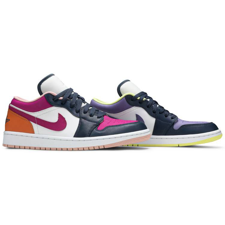 Wmns Air Jordan 1 Low SE  Mismatched-Purple Magenta  DJ4342-400 - vstockx