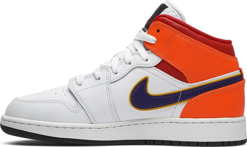 Air Jordan 1 Mid GS  White Court Purple Teal  554725-128 - vstockx