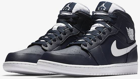 Air Jordan 1 Retro Mid  Obsidian  554724-402 - vstockx