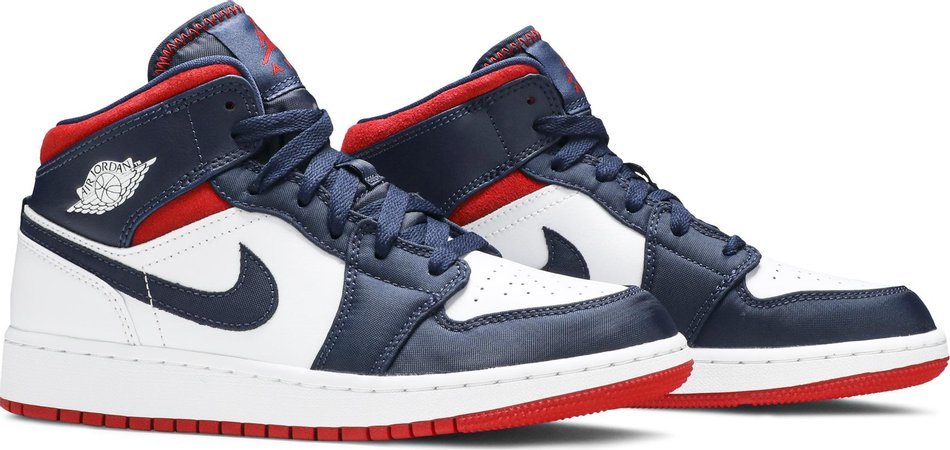 Air Jordan 1 Mid GS  USA Olympic  BQ6931-104 - vstockx