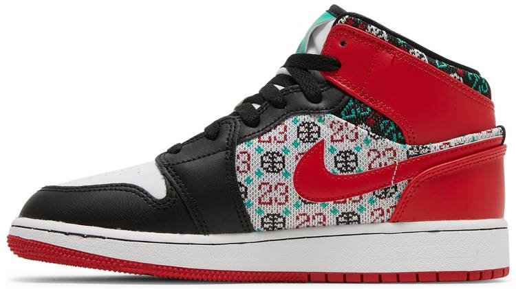 Air Jordan 1 Mid SE GS  Ugly Christmas Sweater  DM1208-150 - vstockx