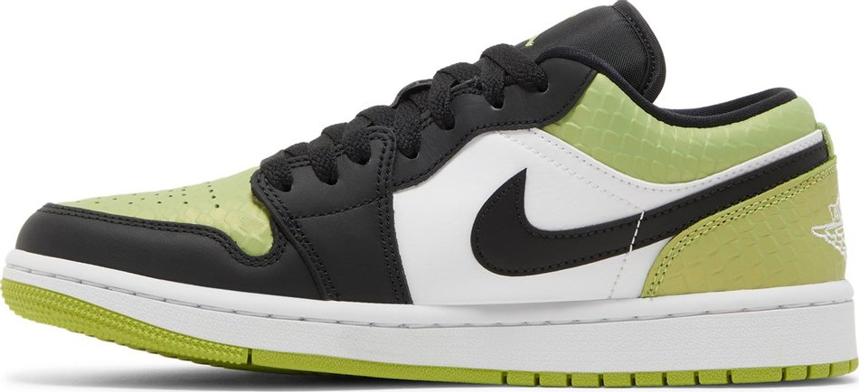 Wmns Air Jordan 1 Low SE  Vivid Green Snakeskin  DX4446-301 - vstockx