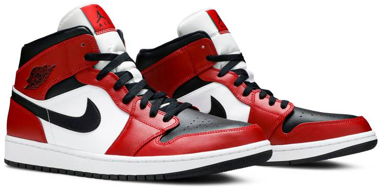 Air Jordan 1 Mid  Chicago Black Toe  554724-069 - vstockx