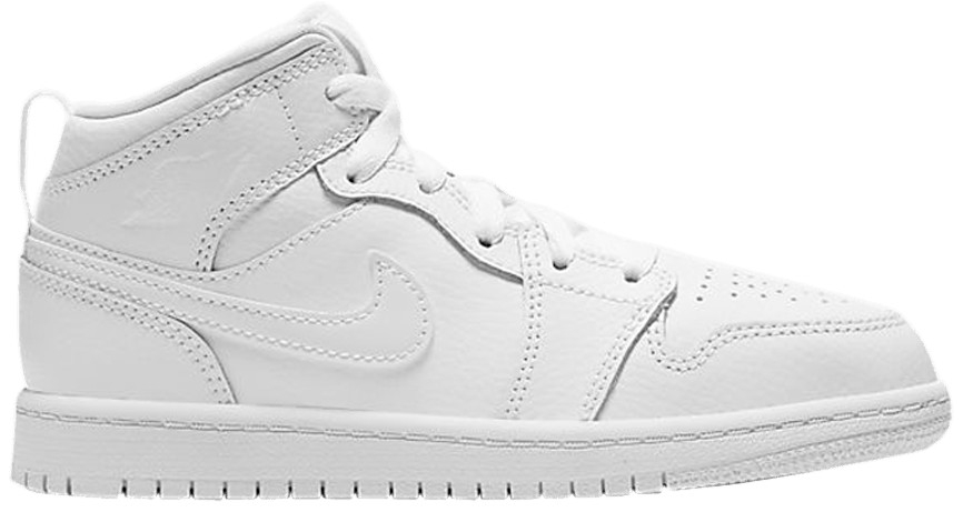 Air Jordan 1 Mid PS  Triple White  640734-126 - vstockx