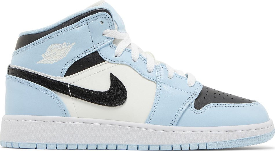 Air Jordan 1 Mid GS  Ice Blue  555112-401 - vstockx