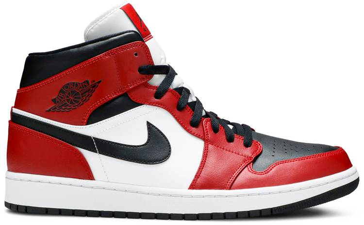 Air Jordan 1 Mid  Chicago Black Toe  554724-069 - vstockx