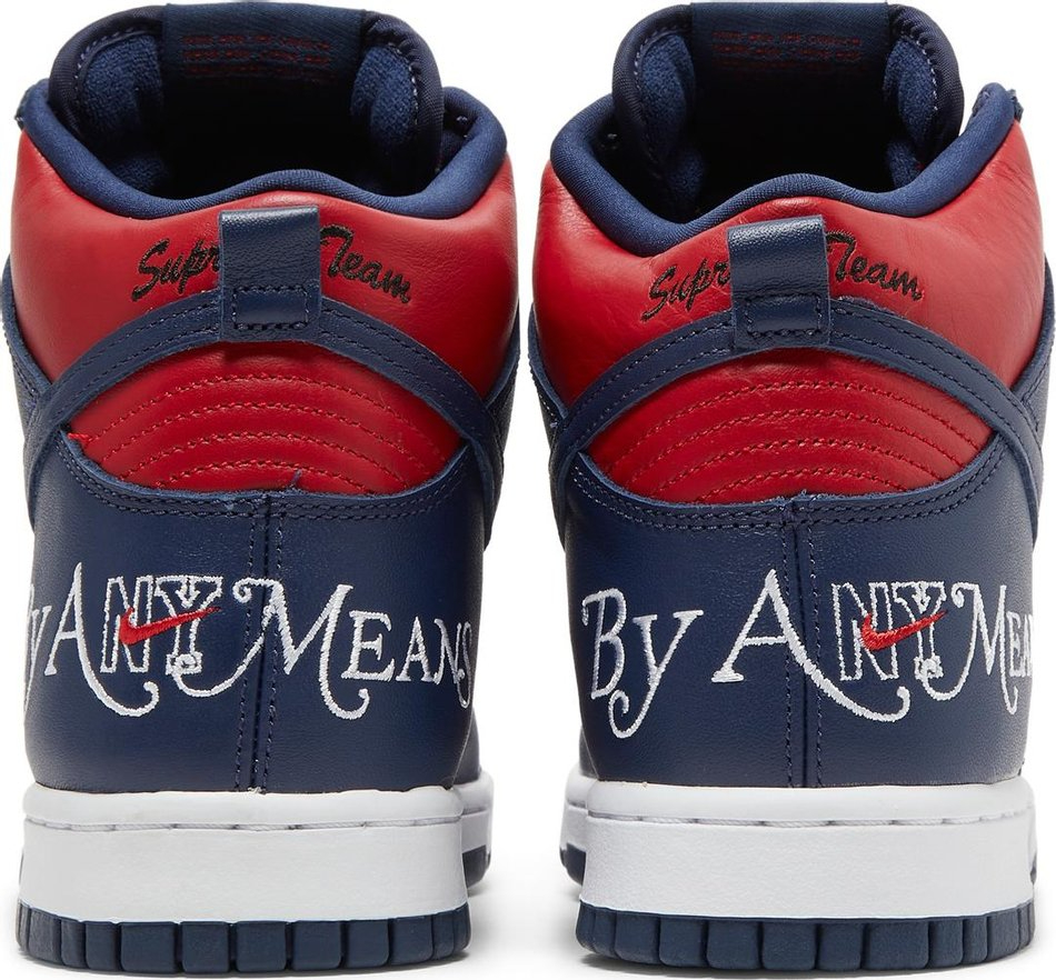 Supreme x Dunk High SB  By Any Means   Red Navy  DN3741-600 - vstockx