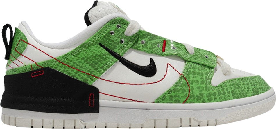 Wmns Dunk Low Disrupt 2  Green Snakeskin  DV1491-101 - vstockx