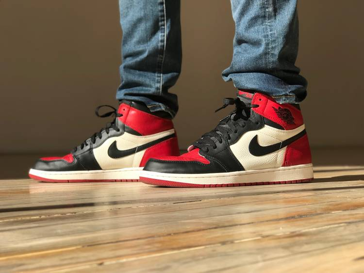 Air Jordan 1 Retro High OG BG  Bred Toe  575441-610 - vstockx