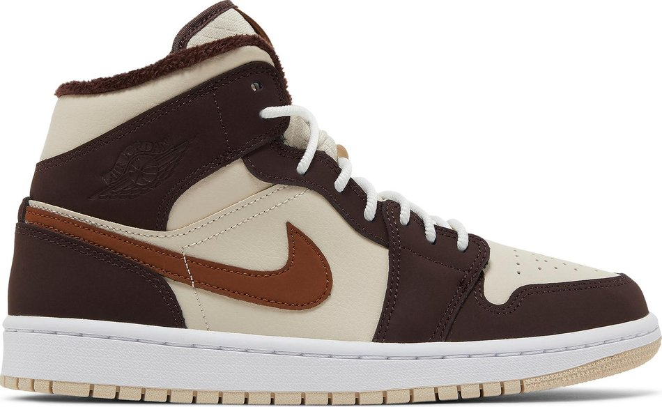Wmns Air Jordan 1 Mid SE  Cream Dark Chocolate  DO6699-200 - vstockx