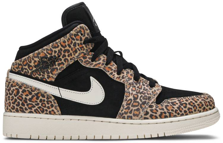 Air Jordan 1 Mid SE GS  Leopard  BQ6931-021 - vstockx