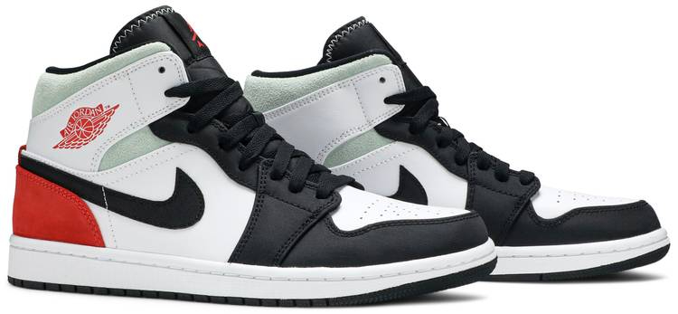 Air Jordan 1 Mid SE  Red Black Toe  852542-100 - vstockx