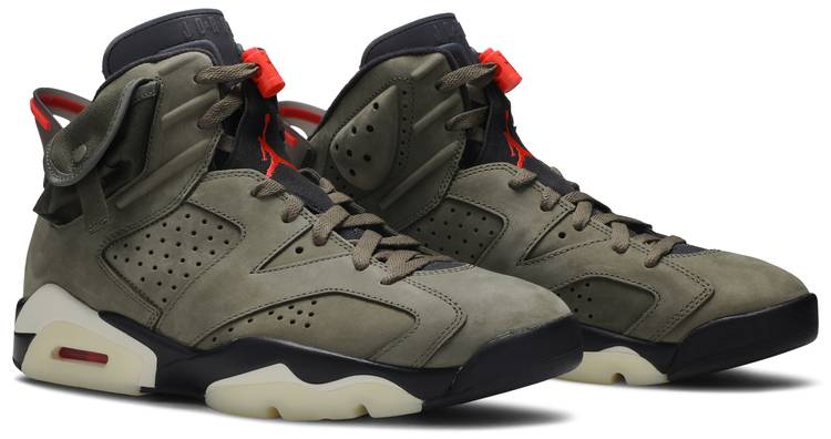 Travis Scott x Air Jordan 6 Retro  Olive  CN1084-200 - vstockx
