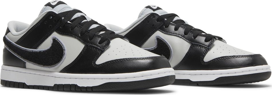 Dunk Low  Chenille Swoosh   Black Grey Fog  DQ7683-001 - vstockx