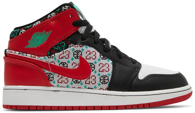 Air Jordan 1 Mid SE GS  Ugly Christmas Sweater  DM1208-150 - vstockx