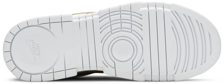 Wmns Dunk Low Disrupt  White Metallic Gold  DD9676-100 - vstockx