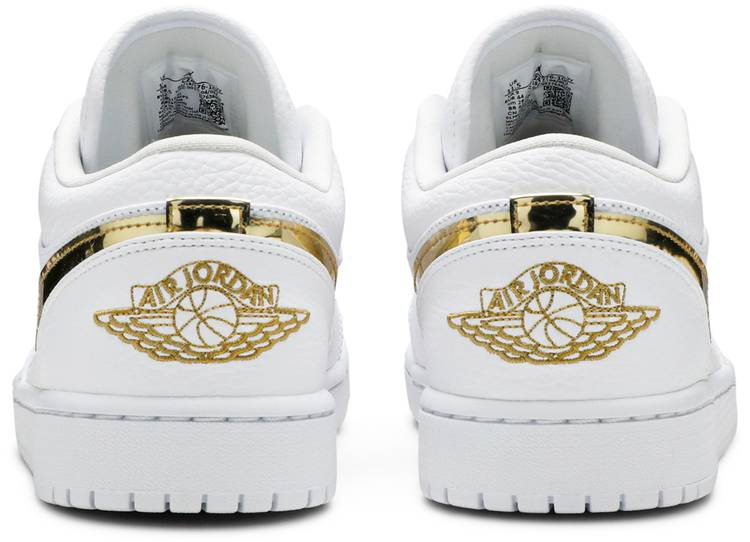 Wmns Air Jordan 1 Retro Low  White Metallic Gold  CZ4776-100 - vstockx