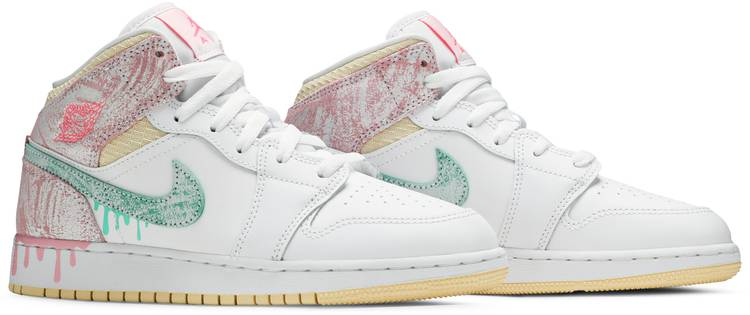 Air Jordan 1 Mid SE GS  Ice Cream  DD1666-100 - vstockx
