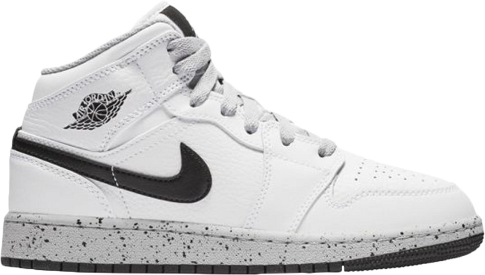 Air Jordan 1 Retro Mid GS  White Cement  554725-115 - vstockx
