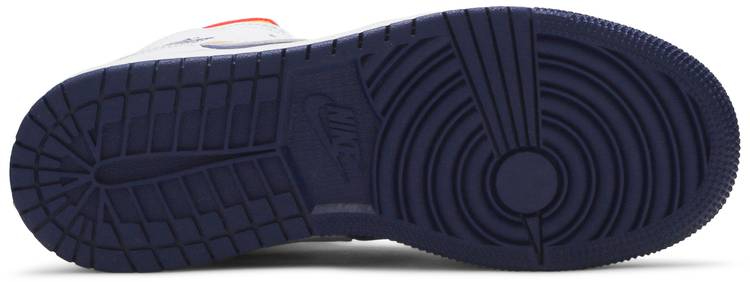 Air Jordan 1 Mid GS  White Deep Royal Blue  554725-131 - vstockx