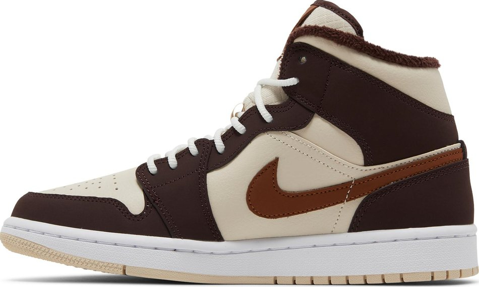 Wmns Air Jordan 1 Mid SE  Cream Dark Chocolate  DO6699-200 - vstockx