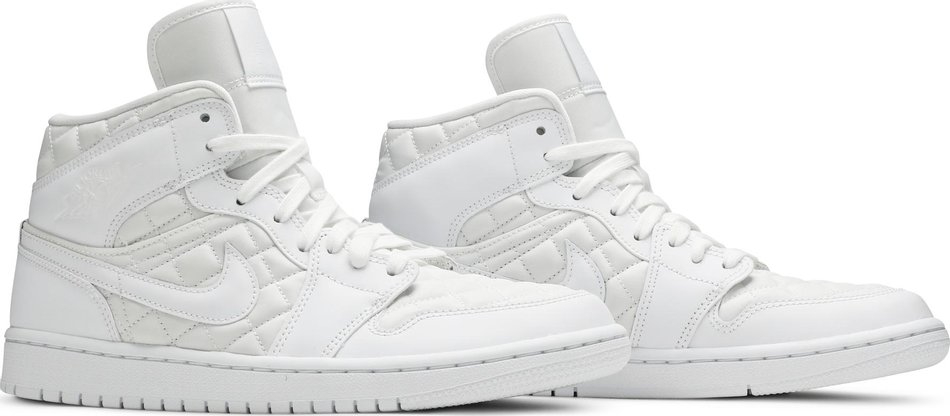 Wmns Air Jordan 1 Mid SE  White Quilted  DB6078-100 - vstockx