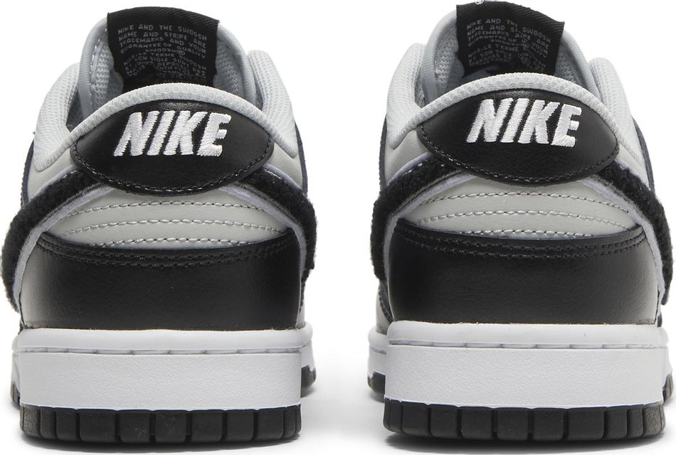 Dunk Low  Chenille Swoosh   Black Grey Fog  DQ7683-001 - vstockx