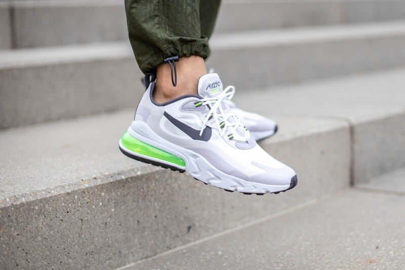 Air Max 270 React 'White Grey Electric Green' CI3866-100 - vstockx