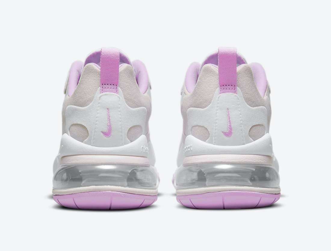Air Max 270 React in White and Light Violet CZ1609-100 - vstockx