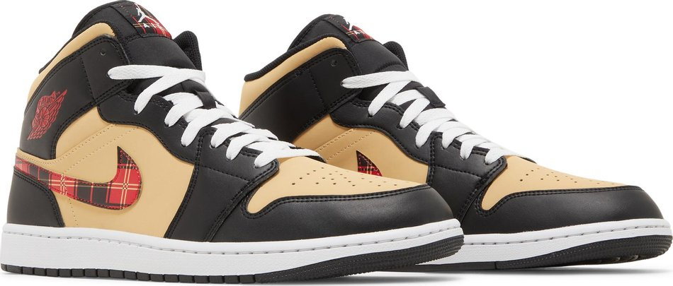 Air Jordan 1 Mid SE  Tartan Swoosh  DZ5329-001 - vstockx