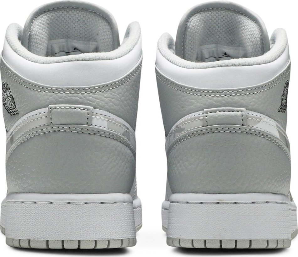 Air Jordan 1 Mid SE GS  Swoosh Logo-Grey Camo  DD3235-100 - vstockx