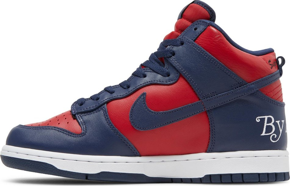 Supreme x Dunk High SB  By Any Means   Red Navy  DN3741-600 - vstockx
