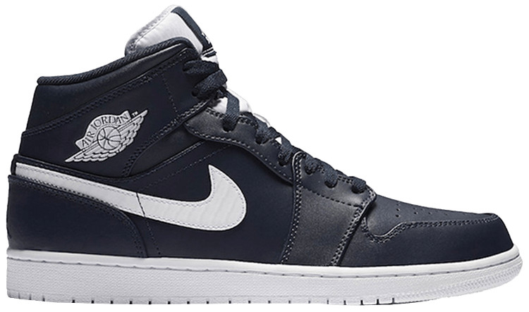 Air Jordan 1 Retro Mid  Obsidian  554724-402 - vstockx