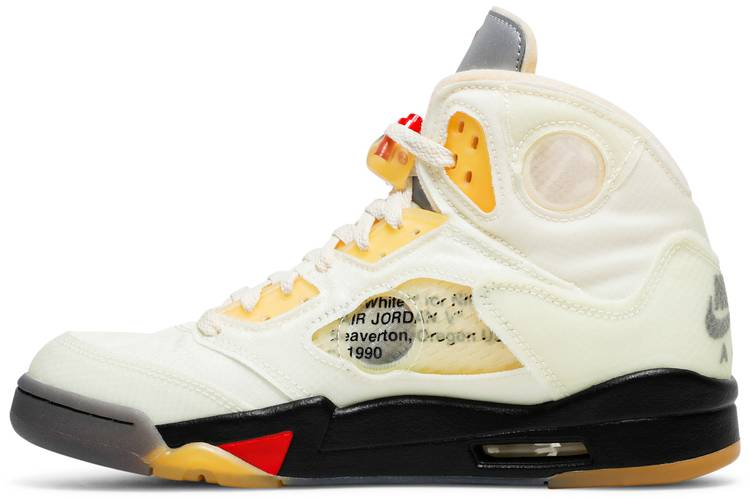 Off-White x Air Jordan 5 Retro SP  Sail  DH8565-100 - vstockx