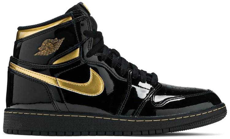 Air Jordan 1 Retro High OG GS  Black Metallic Gold  575441-032 - vstockx