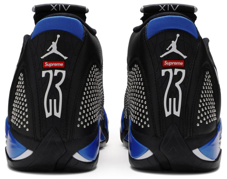 Supreme x Air Jordan 14 Retro  Black Varsity Royal  BV7630-004 - vstockx