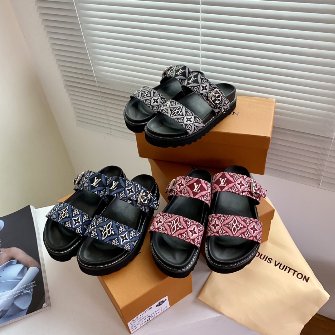 Louis Vuitton PASEO FLAT COMFORT SANDALS WOMEN 6 - vstockx