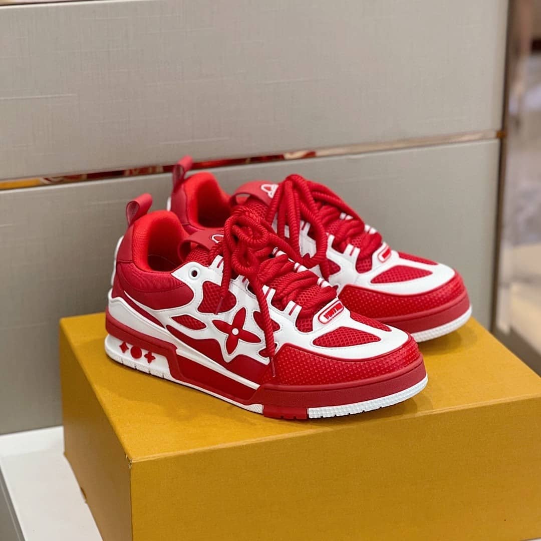 Louis Vuitton LV Skate Sneaker Red White - vstockx