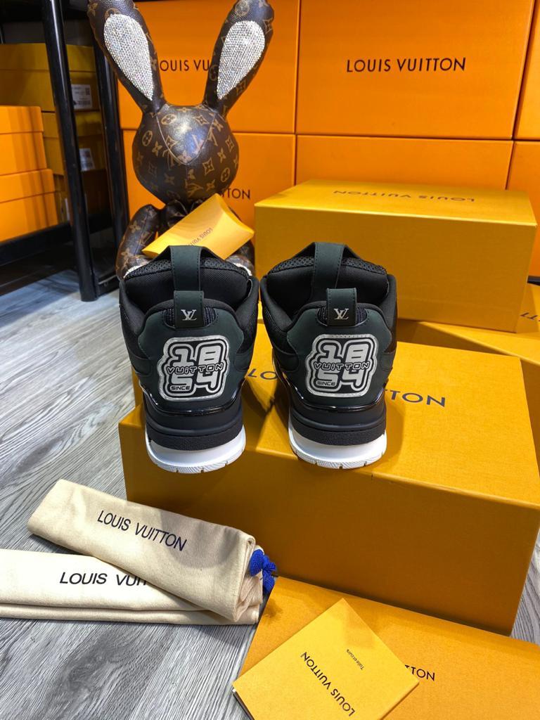 Louis Vuitton LV Skate Sneaker Black Black White - vstockx