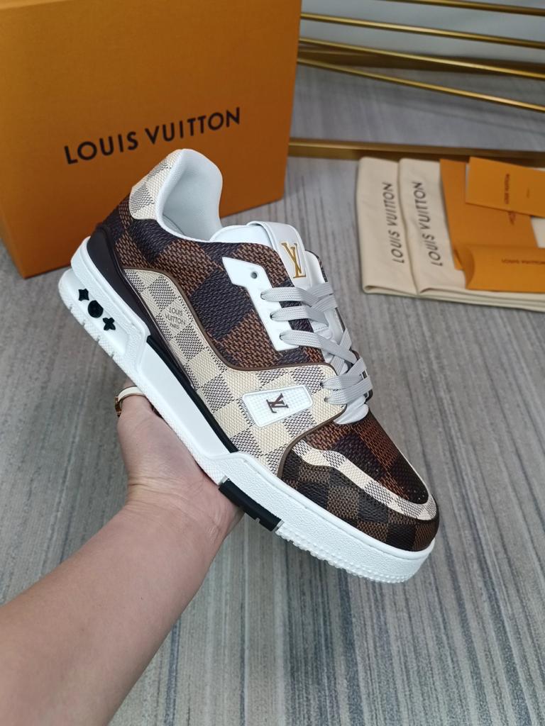 Louis Vuitton LV Trainer #54 Damier Ebene Multi - vstockx